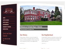 Tablet Screenshot of pdxmayorsmansion.com